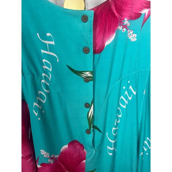 Aloha Fashion Hawaiian Fashion Floral Dress - Picture 3 of 6